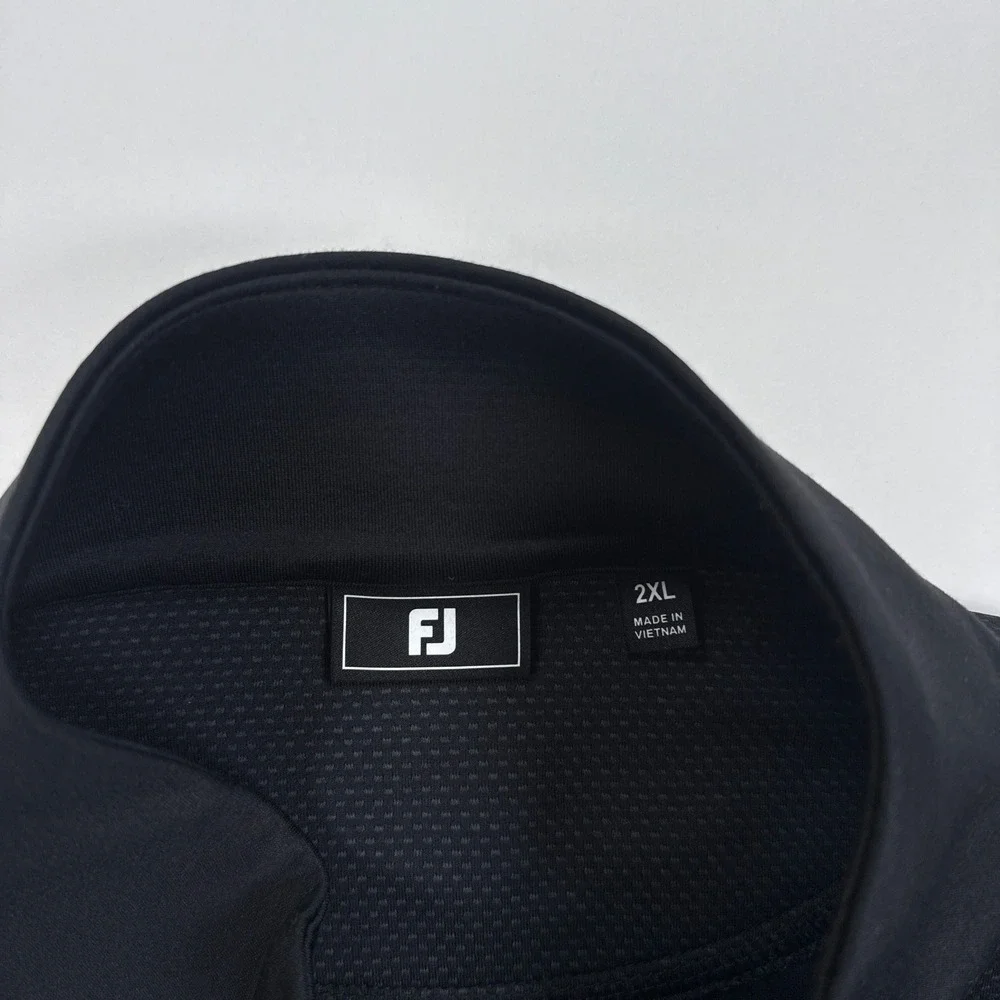 FootJoy Mens Vest 2XL Black 1/4 Zip Performance Golf Gorpcore Minimalist Sporty